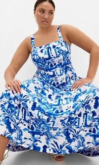 Collins Spot Print Maxi Dress