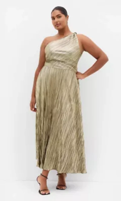 Kamila One Shoulder Metallic Dress
