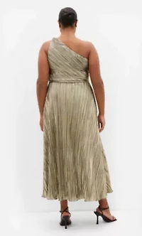Kamila One Shoulder Metallic Dress
