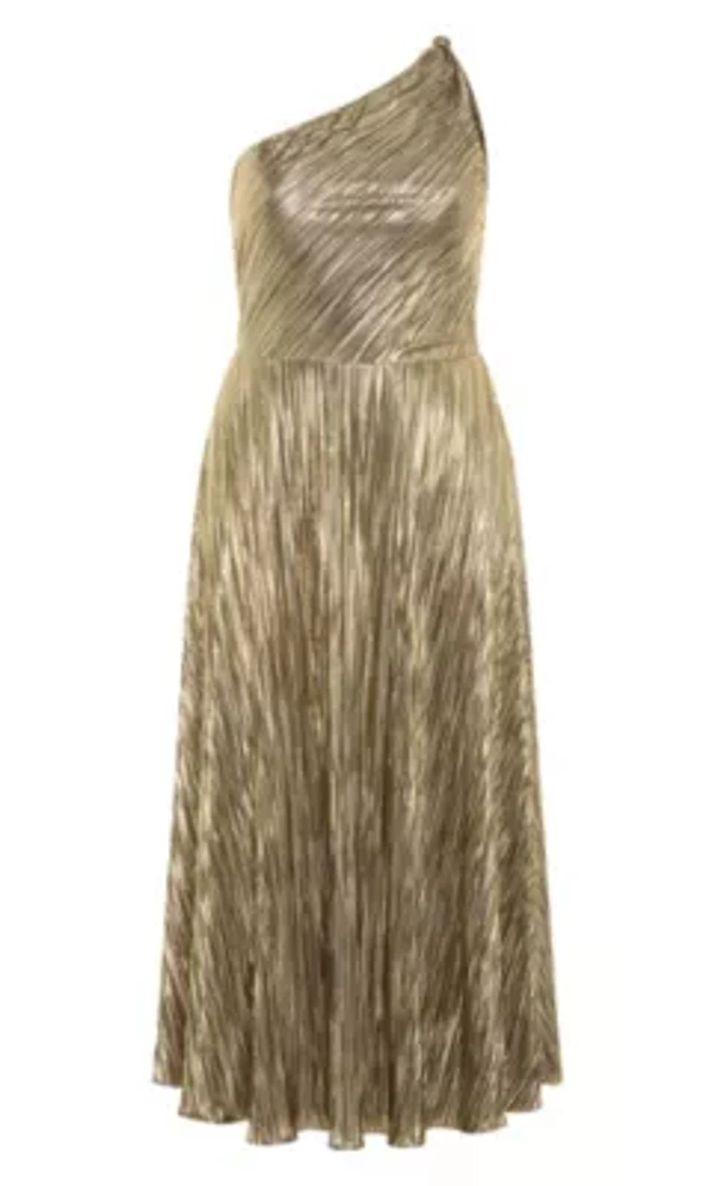 Kamila One Shoulder Metallic Dress
