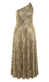 Kamila One Shoulder Metallic Dress