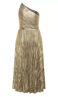 Kamila One Shoulder Metallic Dress
