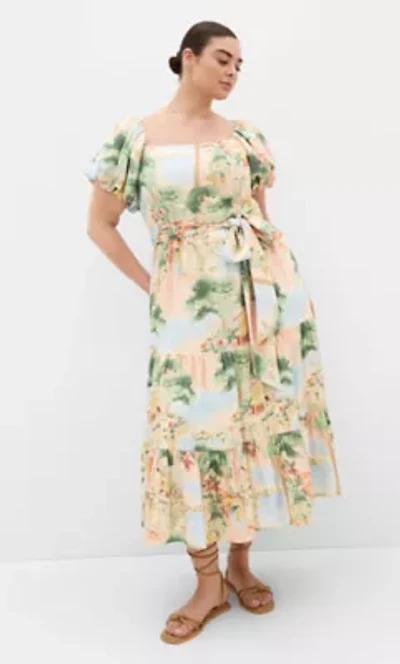 Laurena Sardinia Print Maxi Dress