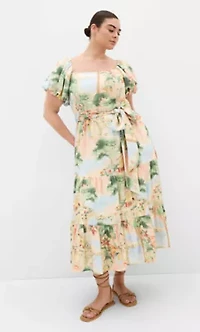 Laurena Sardinia Print Maxi Dress