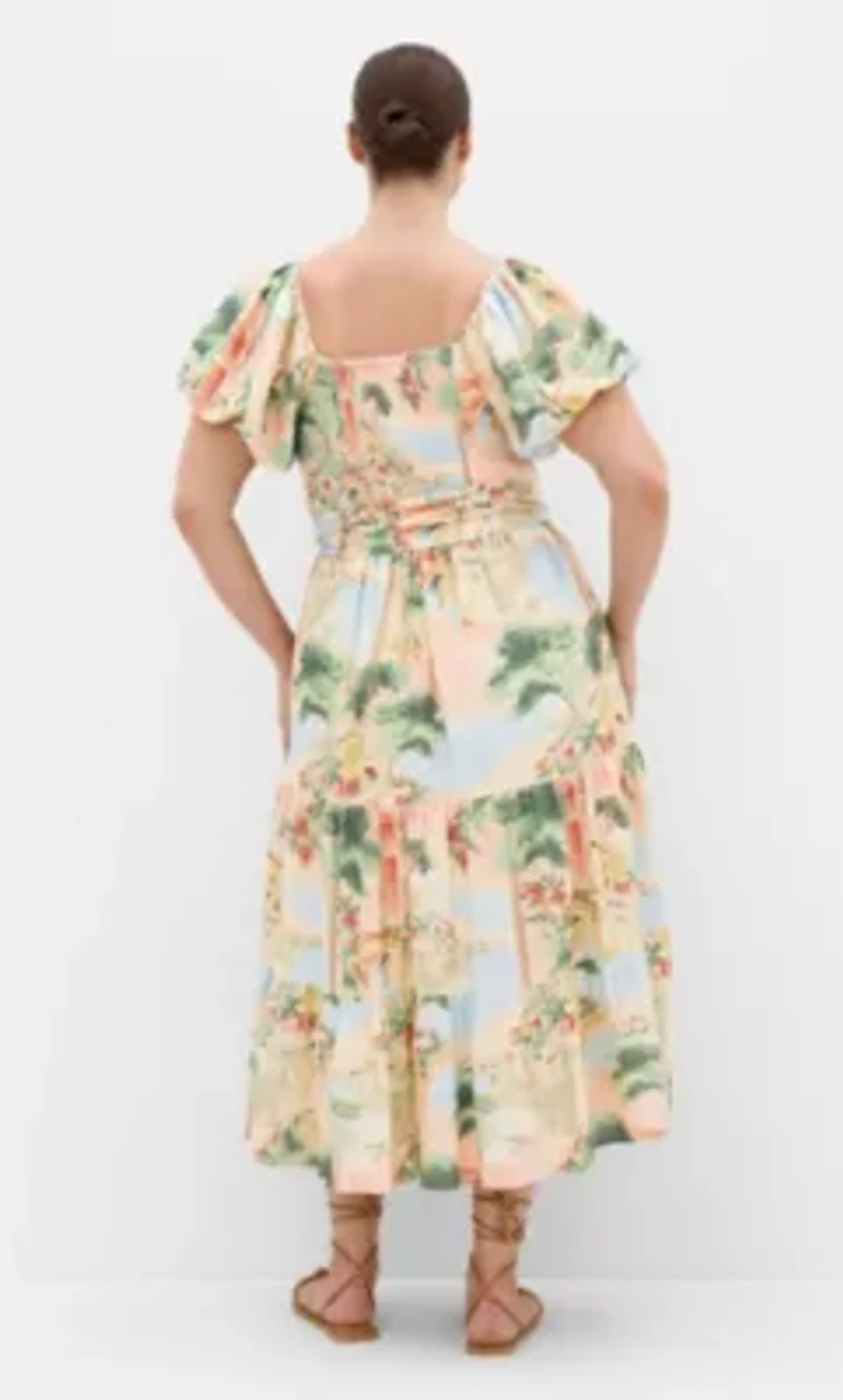 Laurena Sardinia Print Maxi Dress