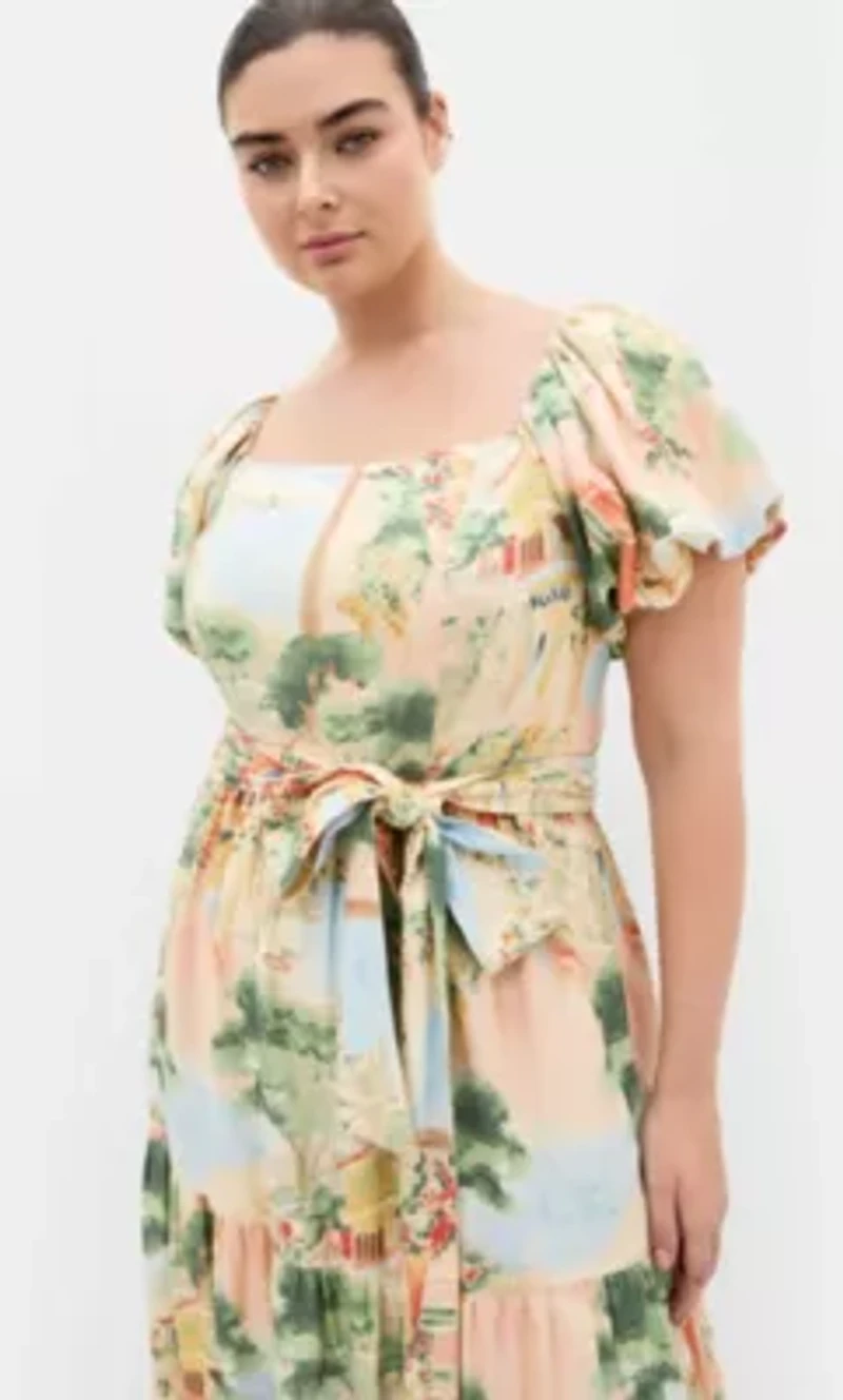 Laurena Sardinia Print Maxi Dress