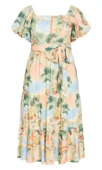 Laurena Sardinia Print Maxi Dress