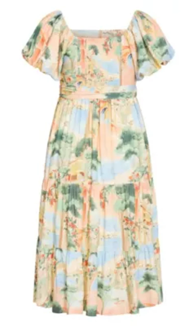 Laurena Sardinia Print Maxi Dress