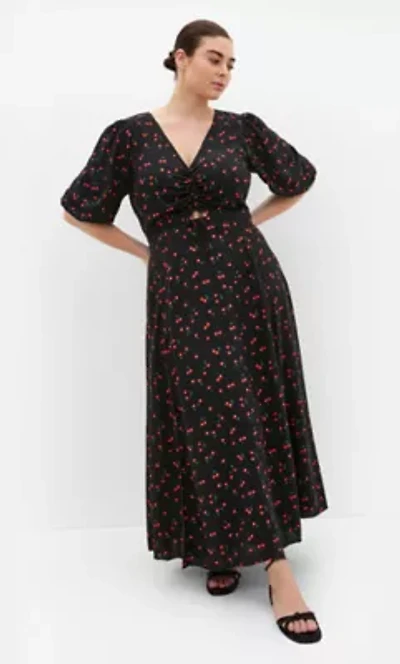 Aliya Elbow Sleeve Maxi Dress
