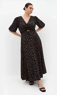 Aliya Elbow Sleeve Maxi Dress