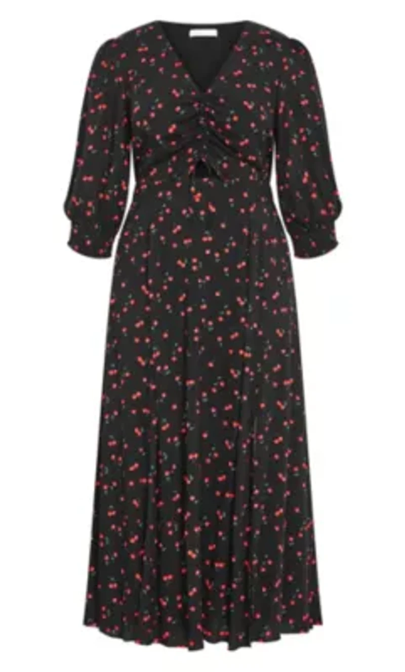 Aliya Elbow Sleeve Maxi Dress