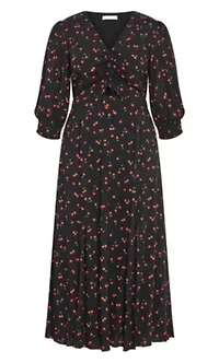 Aliya Elbow Sleeve Maxi Dress