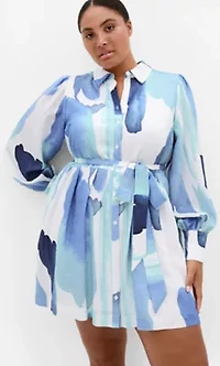Ezra Surface Level Print Mini Dress