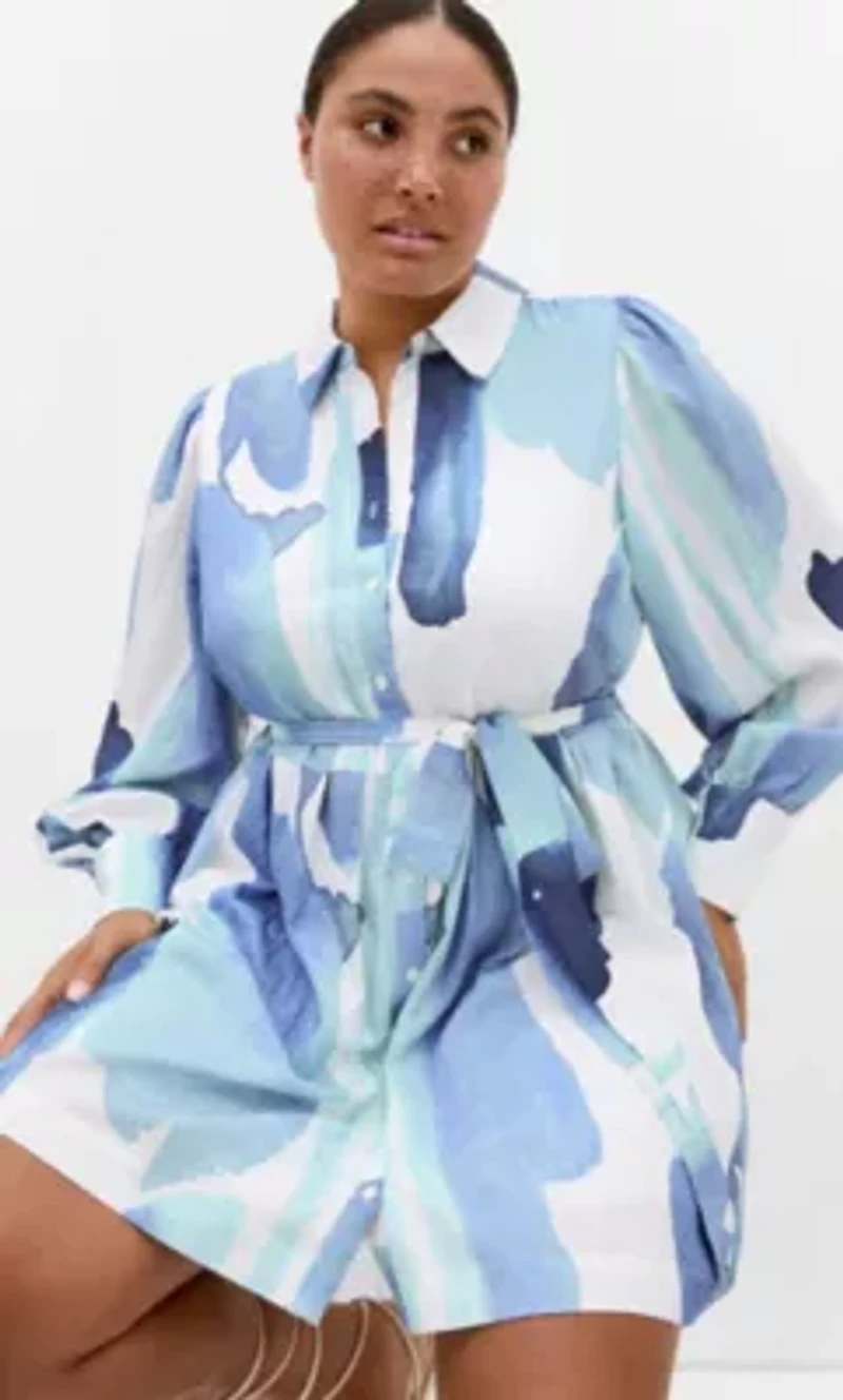 Ezra Surface Level Print Mini Dress