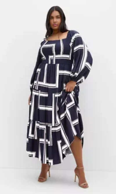 Leila Print Maxi Dress