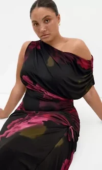 Vivid Mesh Print Maxi Dress