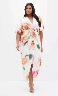 Braelynn Rose Print Maxi Dress