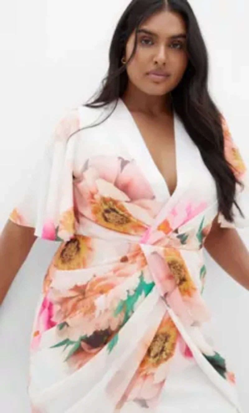 Braelynn Rose Print Maxi Dress