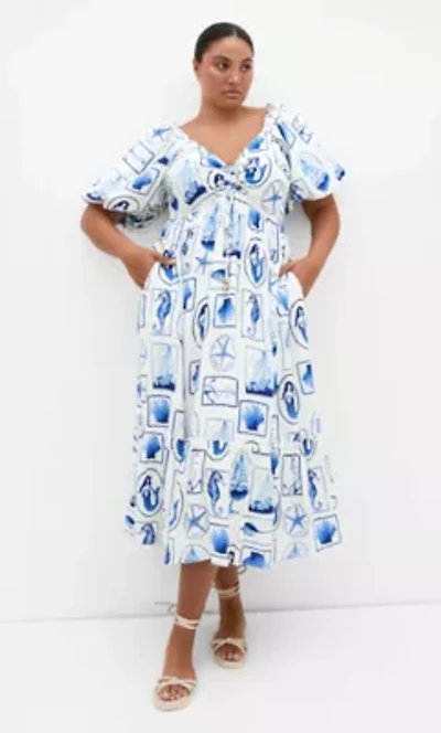 Giselle Amalfi V Neck Maxi Dress
