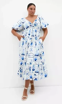 Giselle Amalfi V Neck Maxi Dress