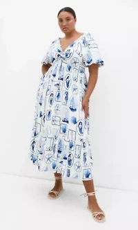 Giselle Amalfi V Neck Maxi Dress