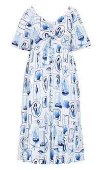 Giselle Amalfi V Neck Maxi Dress
