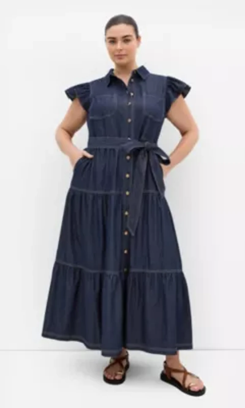 Kelsie Denim Maxi Dress