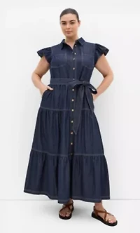 Kelsie Denim Maxi Dress
