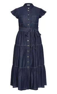 Kelsie Denim Maxi Dress