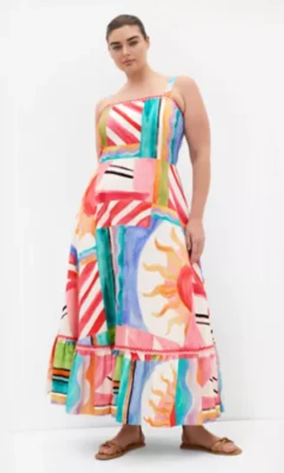 Sunlit Print Maxi Dress