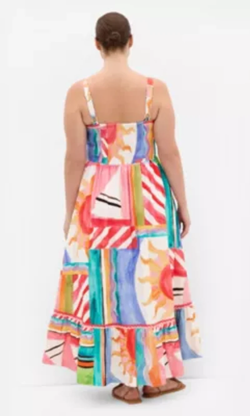 Sunlit Print Maxi Dress