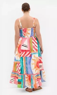 Sunlit Print Maxi Dress