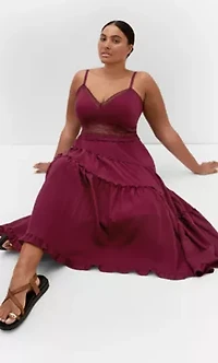 Ayla Crochet Tier Maxi Dress