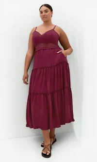 Ayla Crochet Tier Maxi Dress