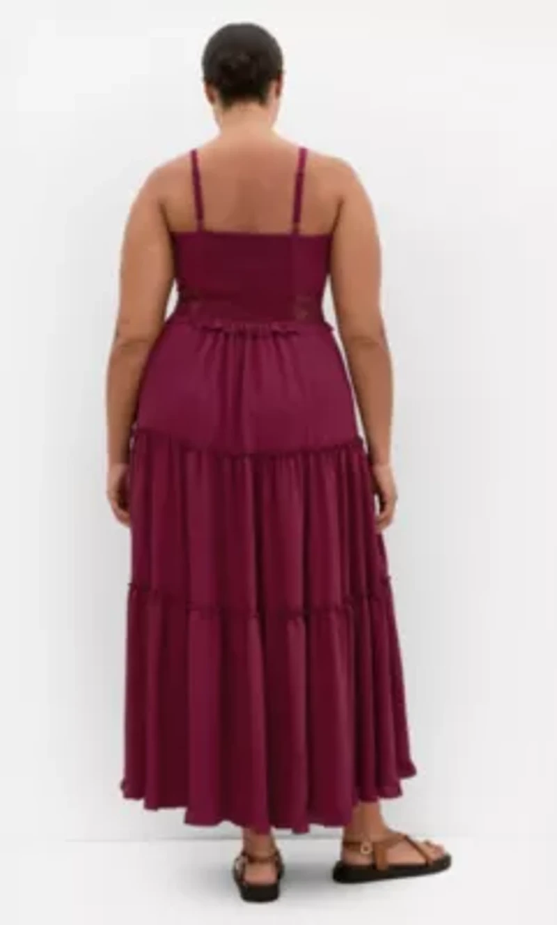 Ayla Crochet Tier Maxi Dress