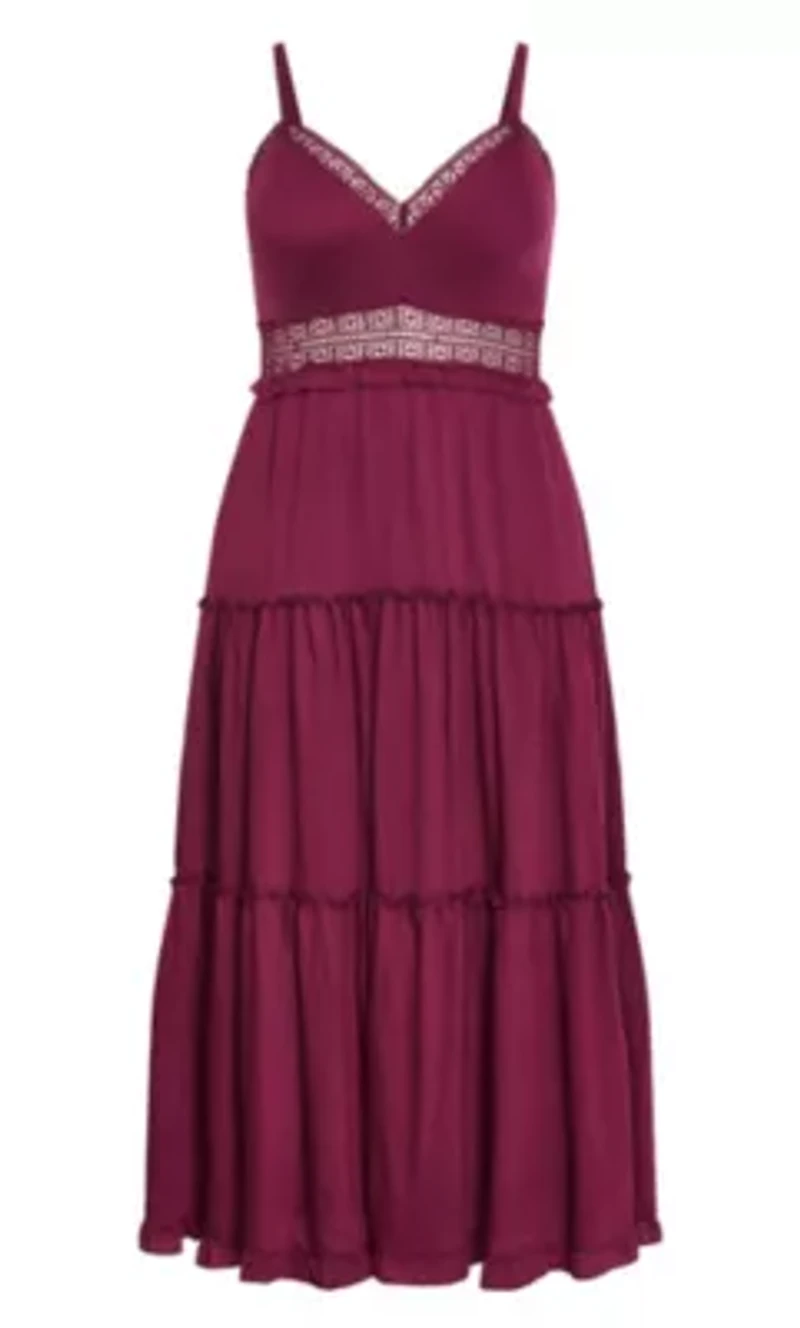 Ayla Crochet Tier Maxi Dress