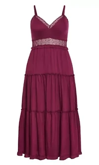 Ayla Crochet Tier Maxi Dress