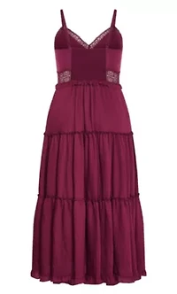 Ayla Crochet Tier Maxi Dress