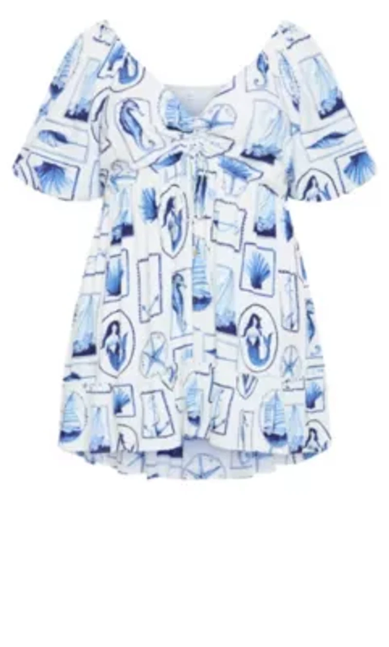 Giselle Amalfi V Neck Mini Dress