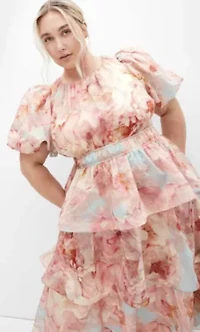 Heavenly Floral Print Maxi Dress