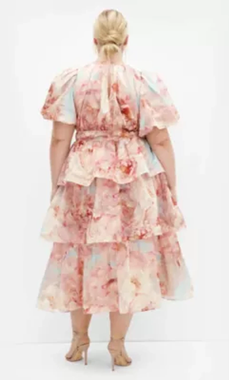 Heavenly Floral Print Maxi Dress