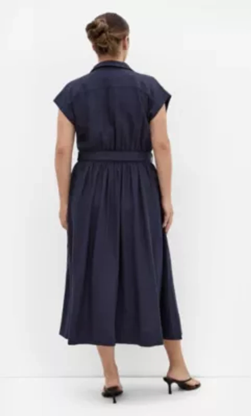 Liliyana Belted Linen Dress