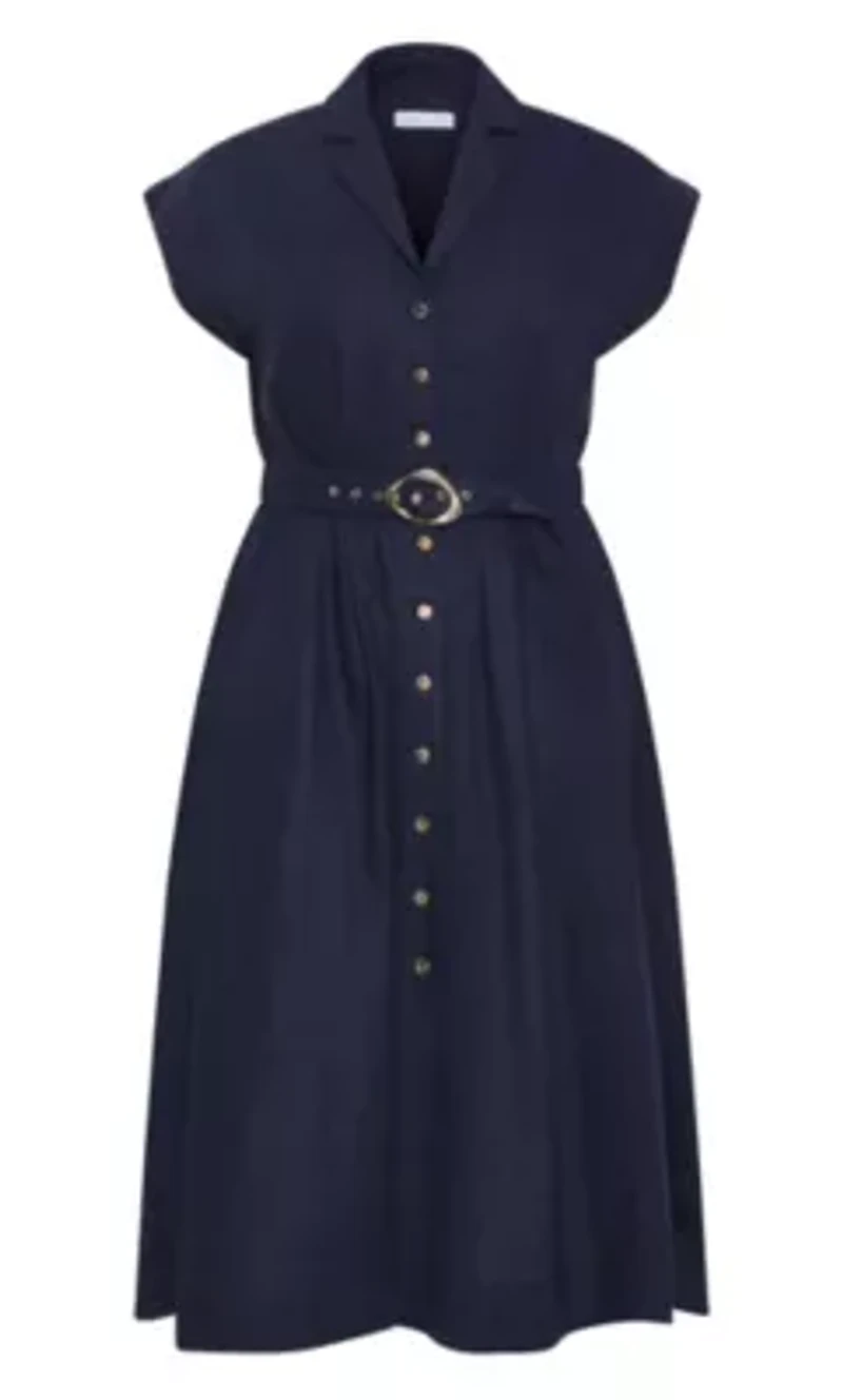 Liliyana Belted Linen Dress