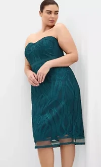 Antonia Strapless Midi Dress