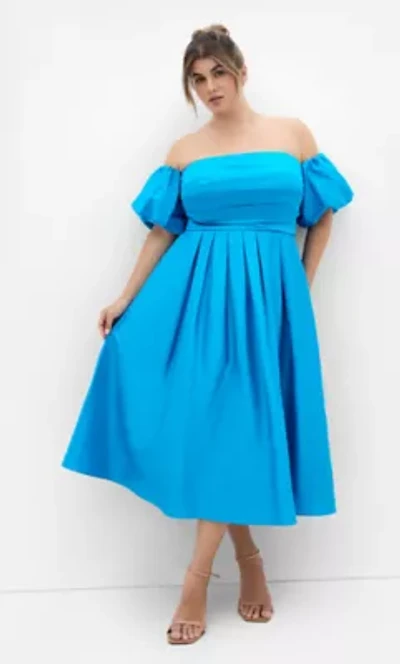 Rosalee Puff Sleeve Midi Dress
