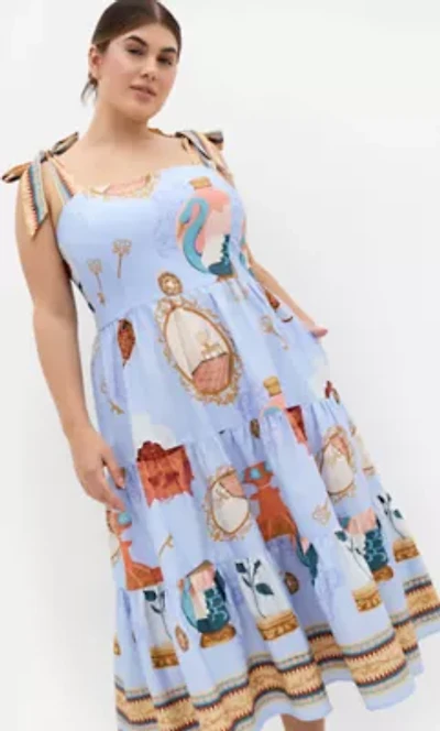 Casey Beauty Print Border Dress