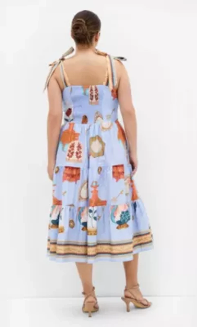 Casey Beauty Print Border Dress