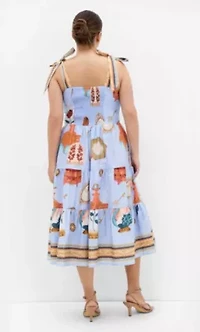 Casey Beauty Print Border Dress