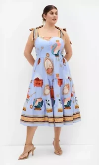 Casey Beauty Print Border Dress