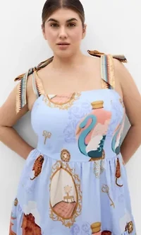 Casey Beauty Print Border Dress